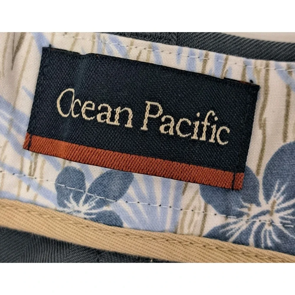 OP Ocean Pacific Mens 38 Golf Shorts Pleated‎ Front Gray Preppy Casual